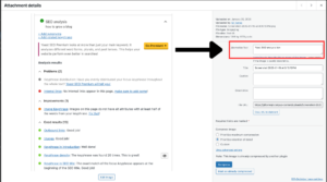 Alt text on WordPress Images